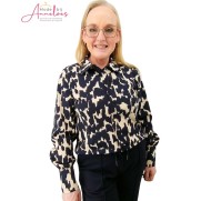 Lady Day Blouse travel Mila Rivka print
